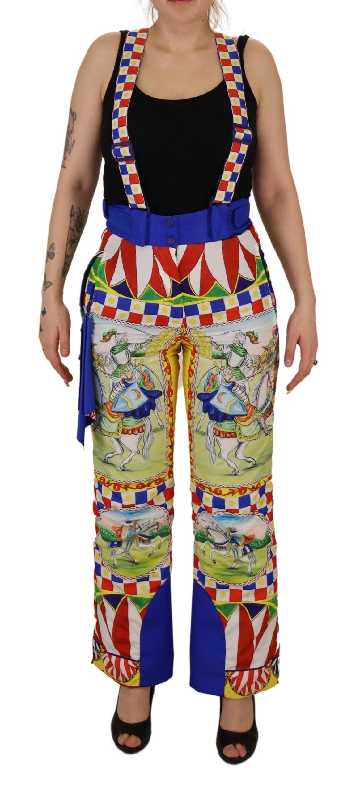 Dolce & Gabbana Multicolor High Waist Snow Pants IT40 | S