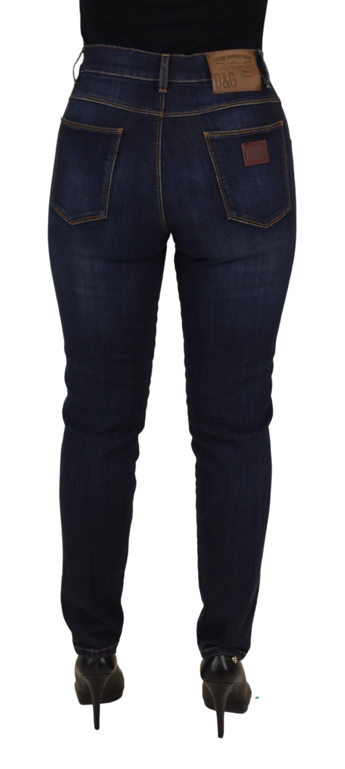 Dolce & Gabbana Elevate Your Denim Game with High Waist Skinny Jeans IT44 | L