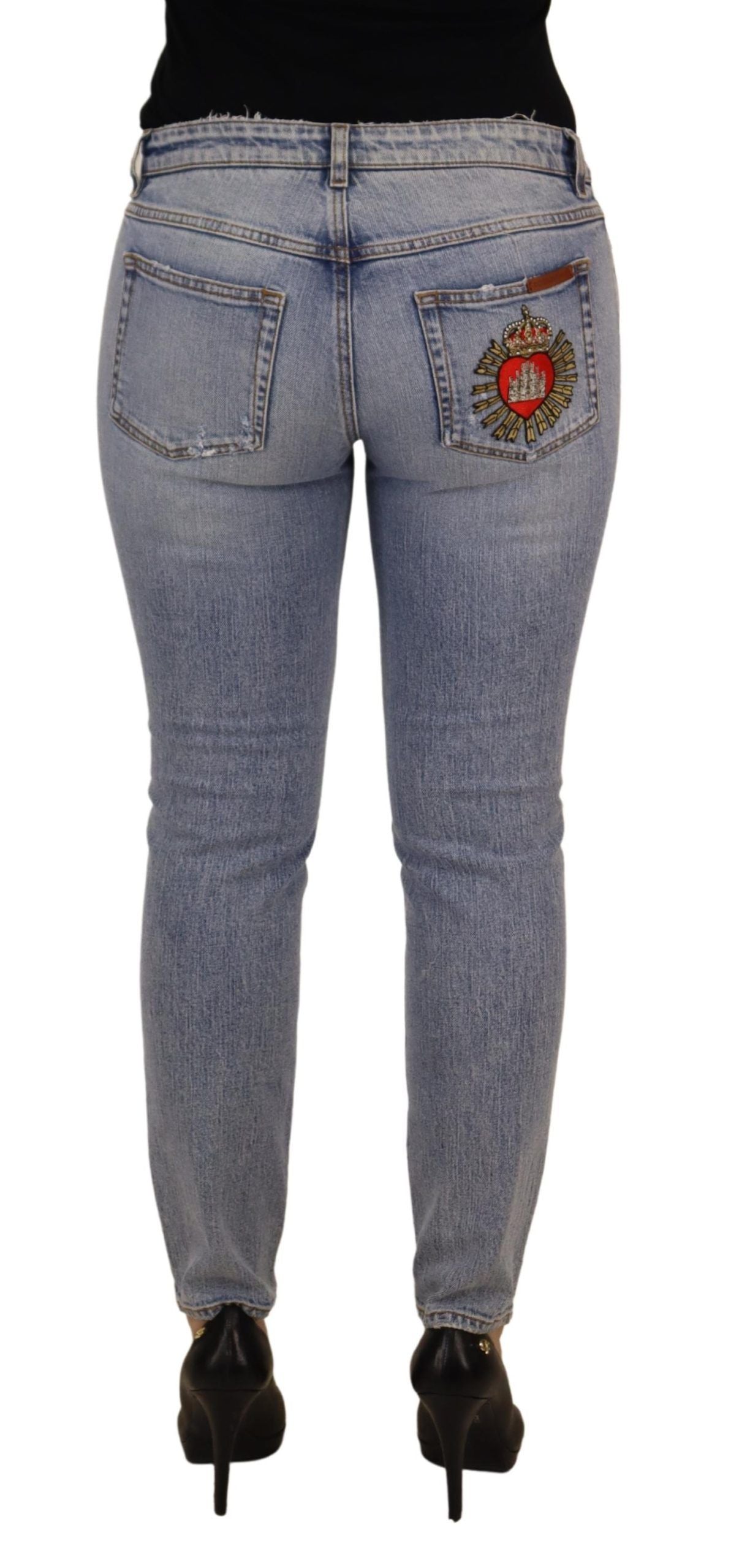 Dolce & Gabbana Elegant Skinny Fit Denim for Sophisticated Style IT42 | M