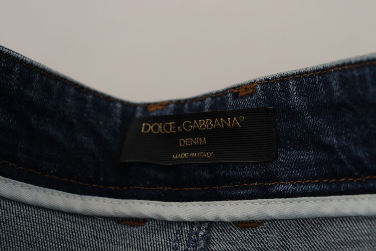 Dolce & Gabbana High Waist Skinny Designer Jeans in Blue IT38 / XS