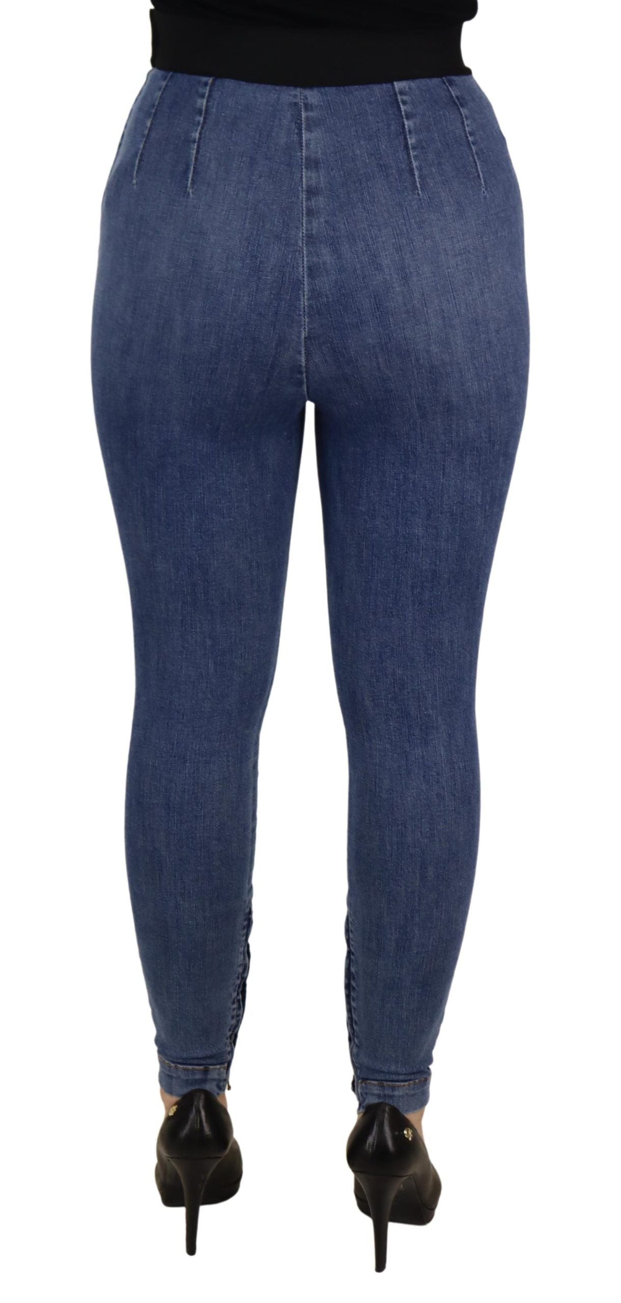 Dolce & Gabbana Blue High Waist Stretchable Skinny Pants Jeans IT40 / S