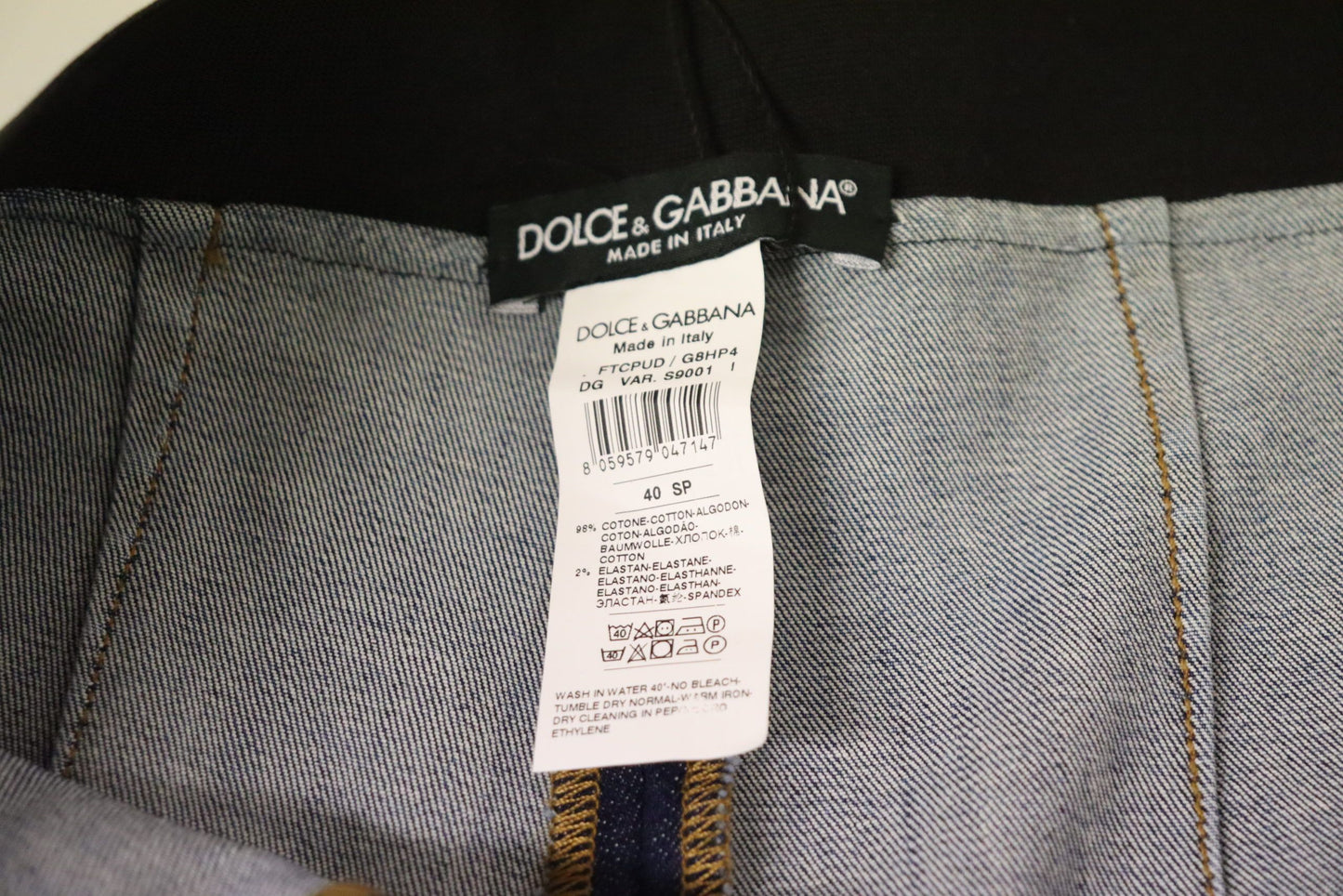 Dolce & Gabbana Blue High Waist Stretchable Skinny Pants Jeans IT40 / S