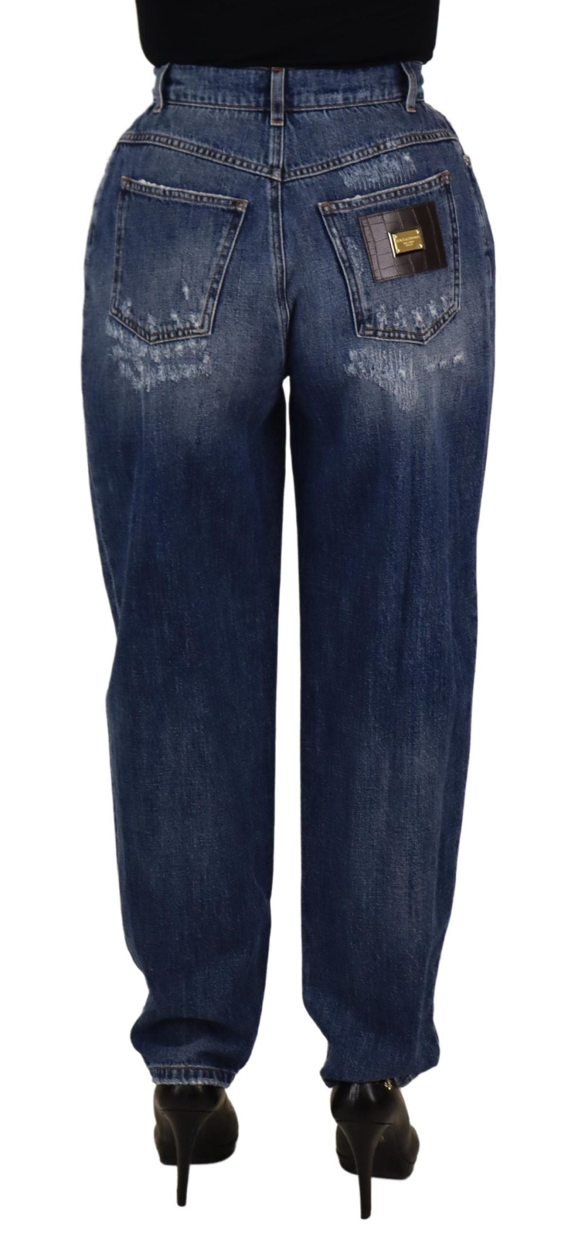 Dolce & Gabbana High Waist Skinny Denim Jeans - Chic Blue Washed IT40 | S