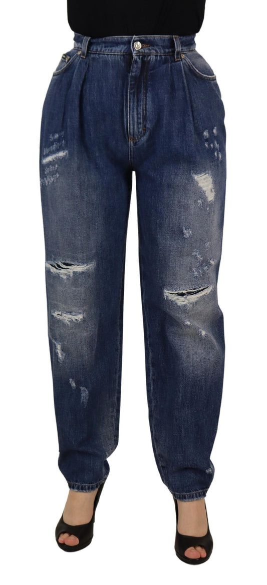 Dolce & Gabbana High Waist Skinny Denim Jeans - Chic Blue Washed IT40 | S