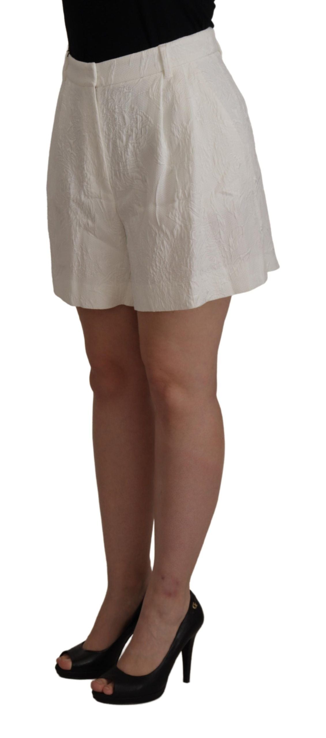 Dolce & Gabbana Elegant High Waist White Culotte Shorts IT48 / XL