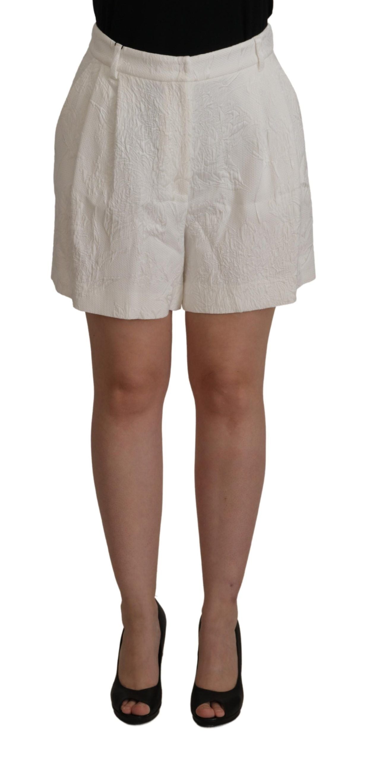 Dolce & Gabbana Elegant High Waist White Culotte Shorts IT48 / XL