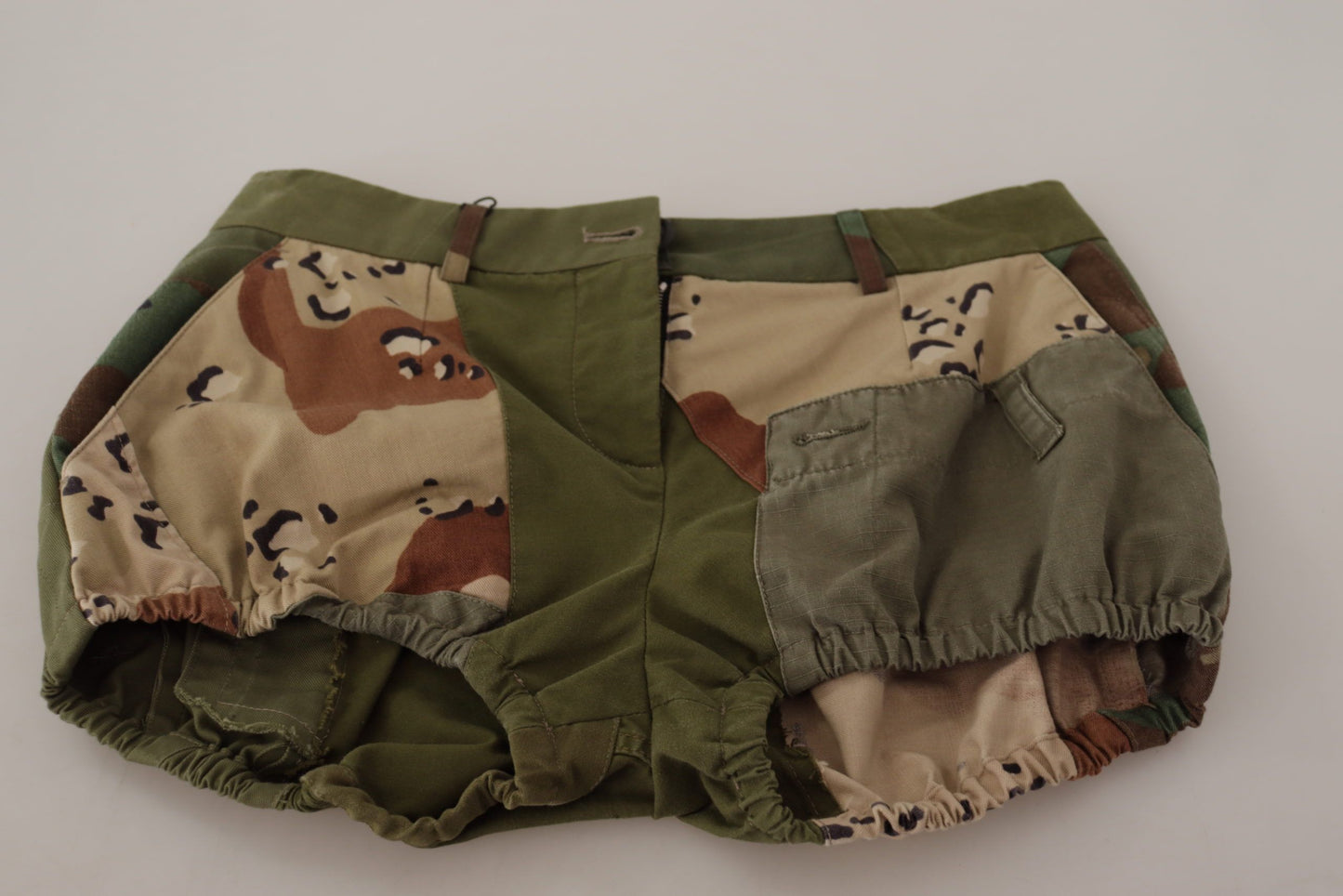 Dolce & Gabbana Army Green High-Waist Hot Pants IT40 / S