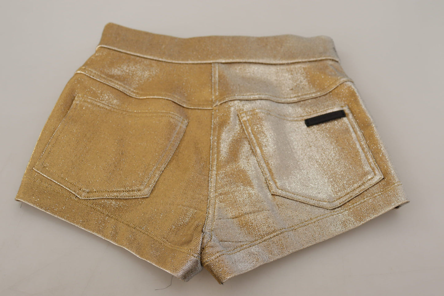 Dolce & Gabbana Gold High Waist Hot Pants Shorts IT38 / XS