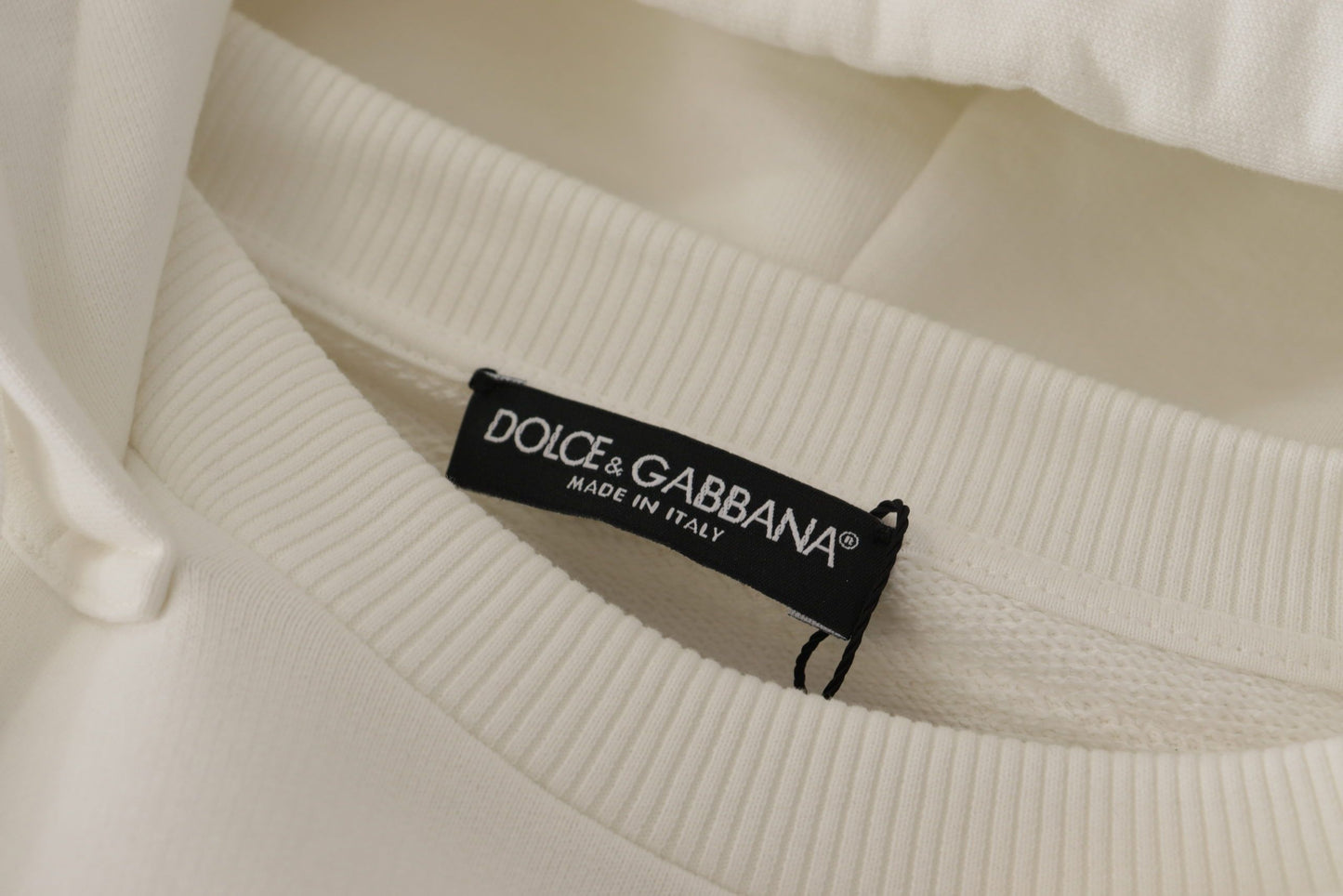 Dolce & Gabbana Chic White Hooded Pullover Sweater IT40 / S