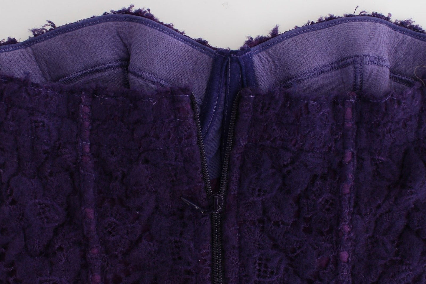 Ermanno Scervino Purple Lace Silk Blend Bustier Corset IT2 | S