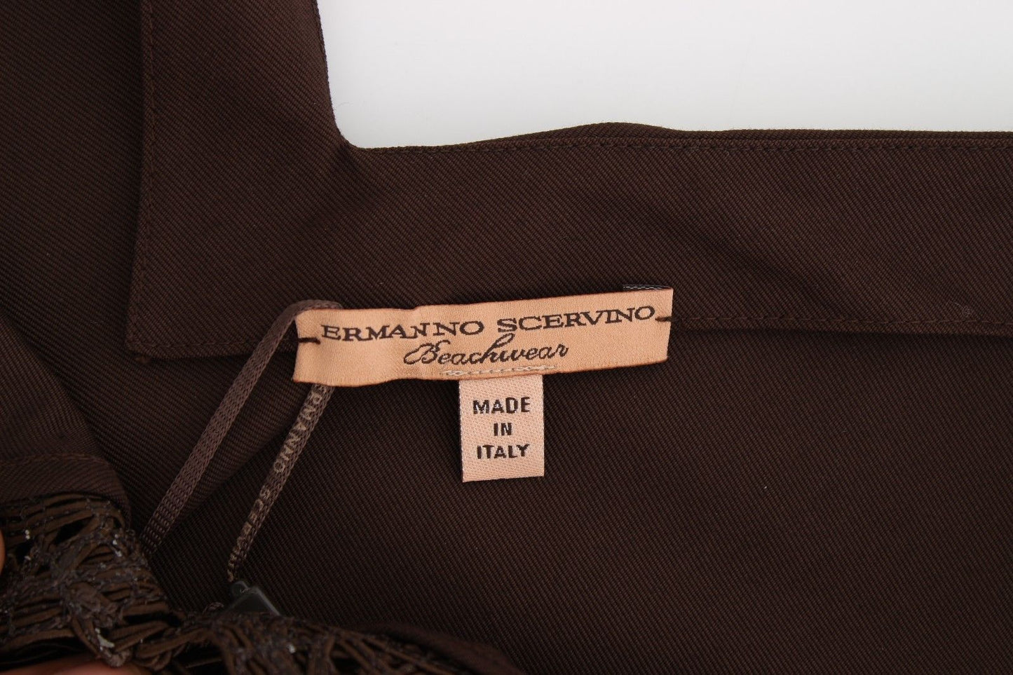 Ermanno Scervino Chic Brown Tunic Cotton Dress Top IT42 | S