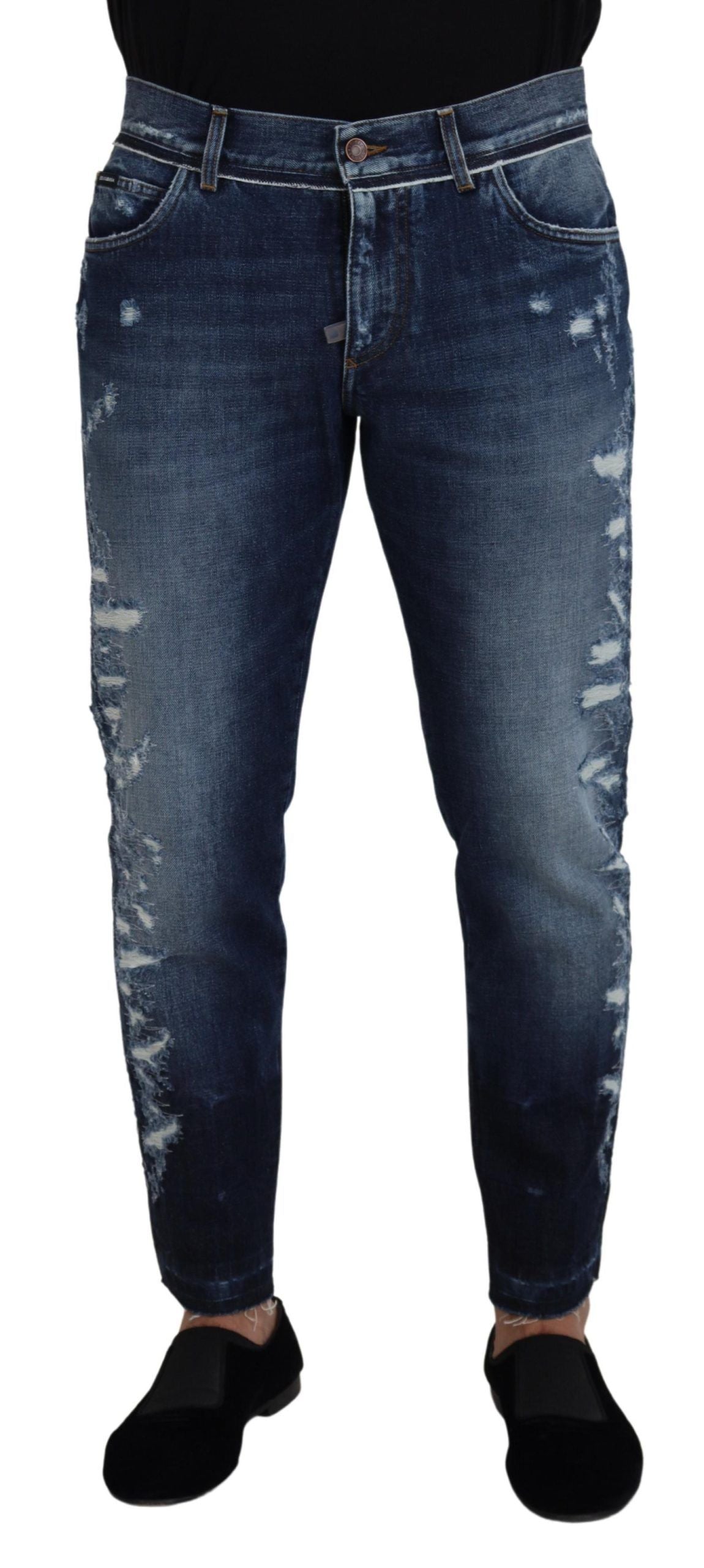 Dolce & Gabbana Elegant Blue Wash Regular Fit Jeans IT48 / M