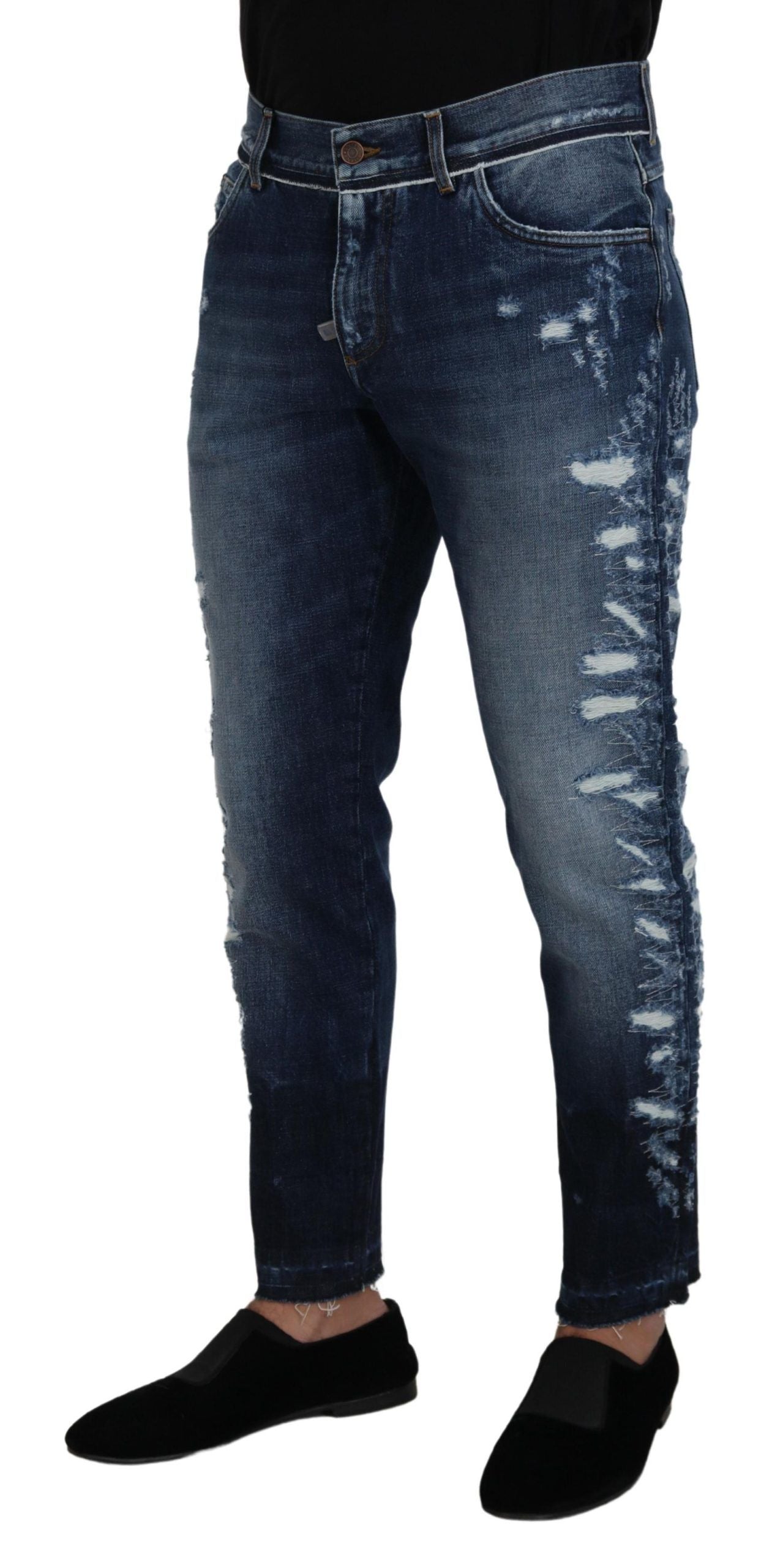 Dolce & Gabbana Elegant Blue Wash Regular Fit Jeans IT48 / M