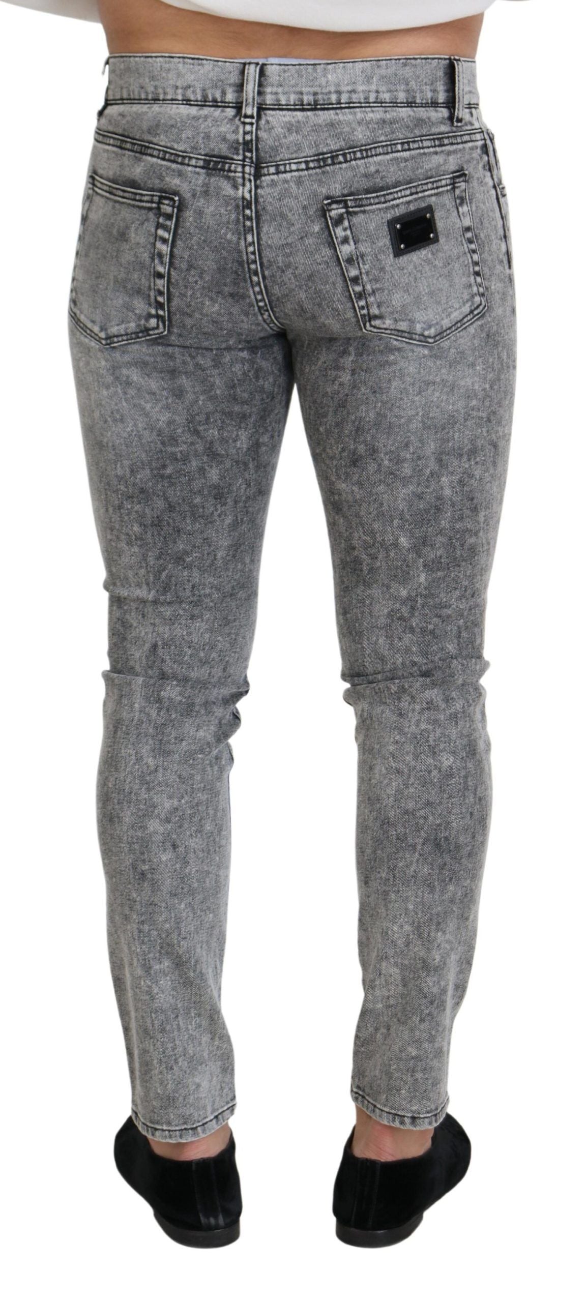 Dolce & Gabbana Chic Slim Fit Gray Denim IT44 / XS