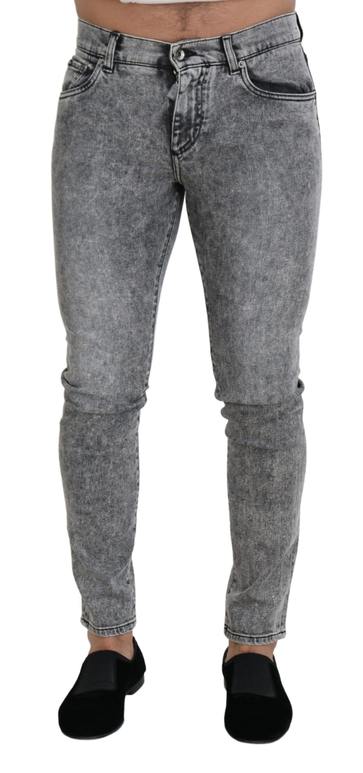 Dolce & Gabbana Chic Slim Fit Gray Denim IT44 / XS