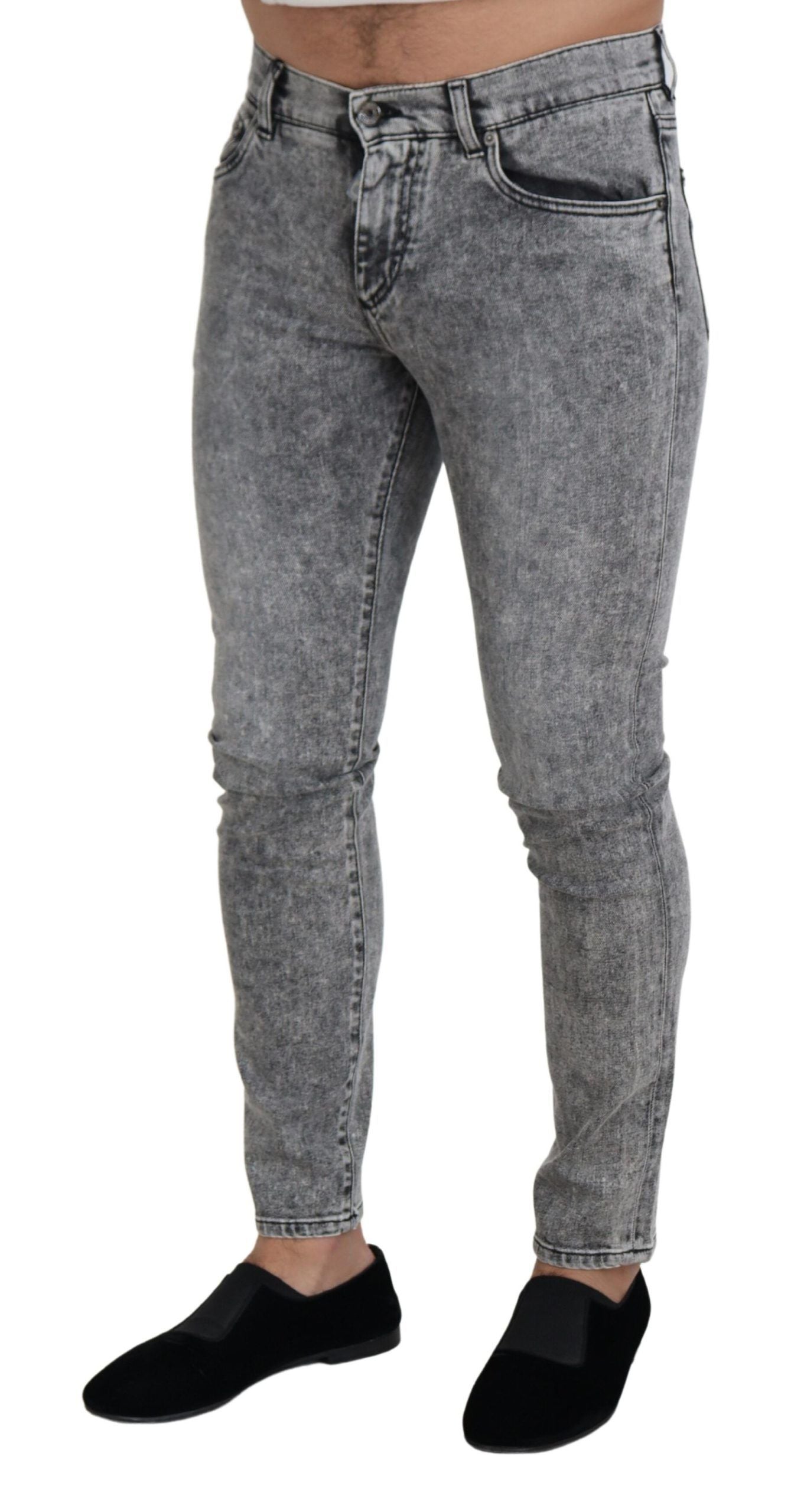 Dolce & Gabbana Chic Slim Fit Gray Denim IT44 / XS