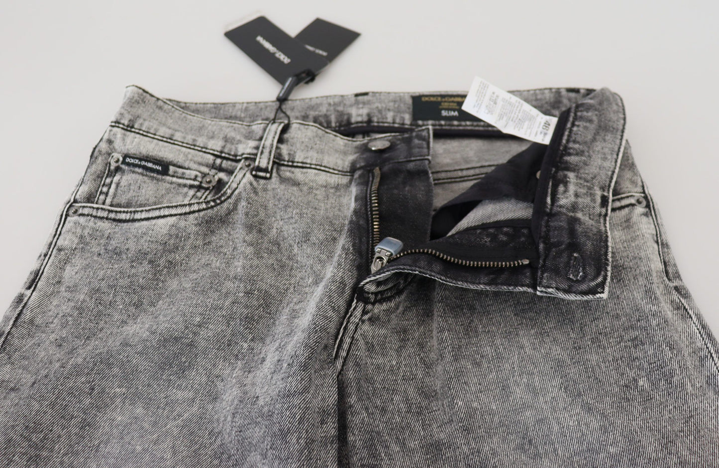 Dolce & Gabbana Chic Slim Fit Gray Denim IT44 / XS