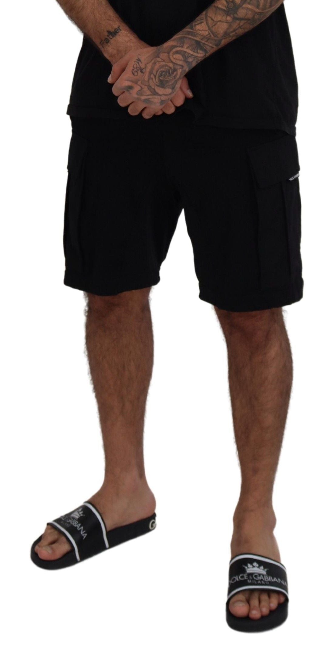 Dolce & Gabbana Elevate Your Summer: Classic Black Bermuda Shorts IT44 / S