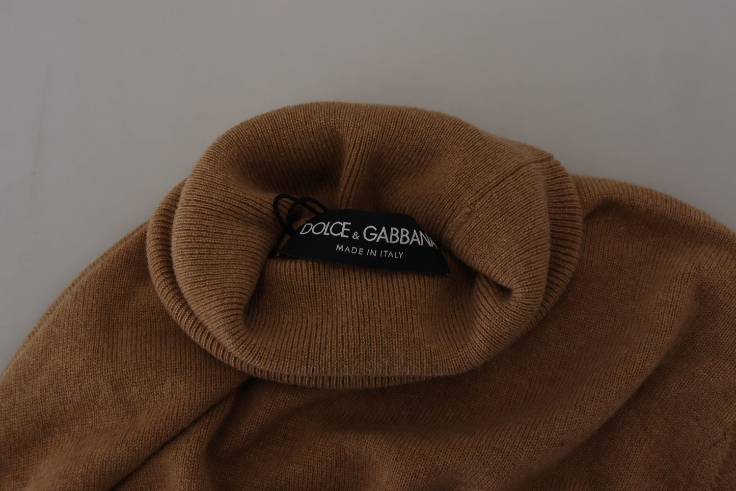 Dolce & Gabbana Beige Cashmere Turtleneck Pullover Sweater IT46 / S