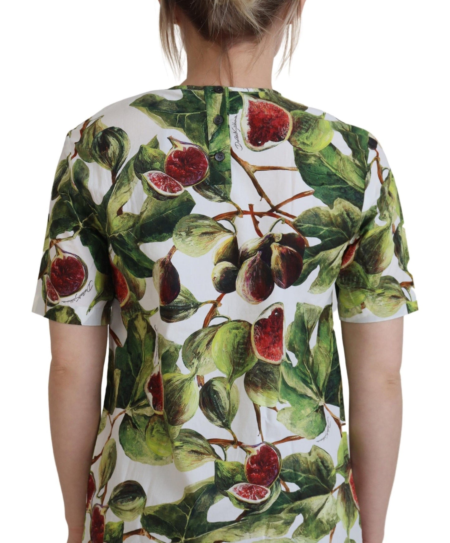 Dolce & Gabbana Chic Multicolor Fig Print Cotton Top IT36 / XS