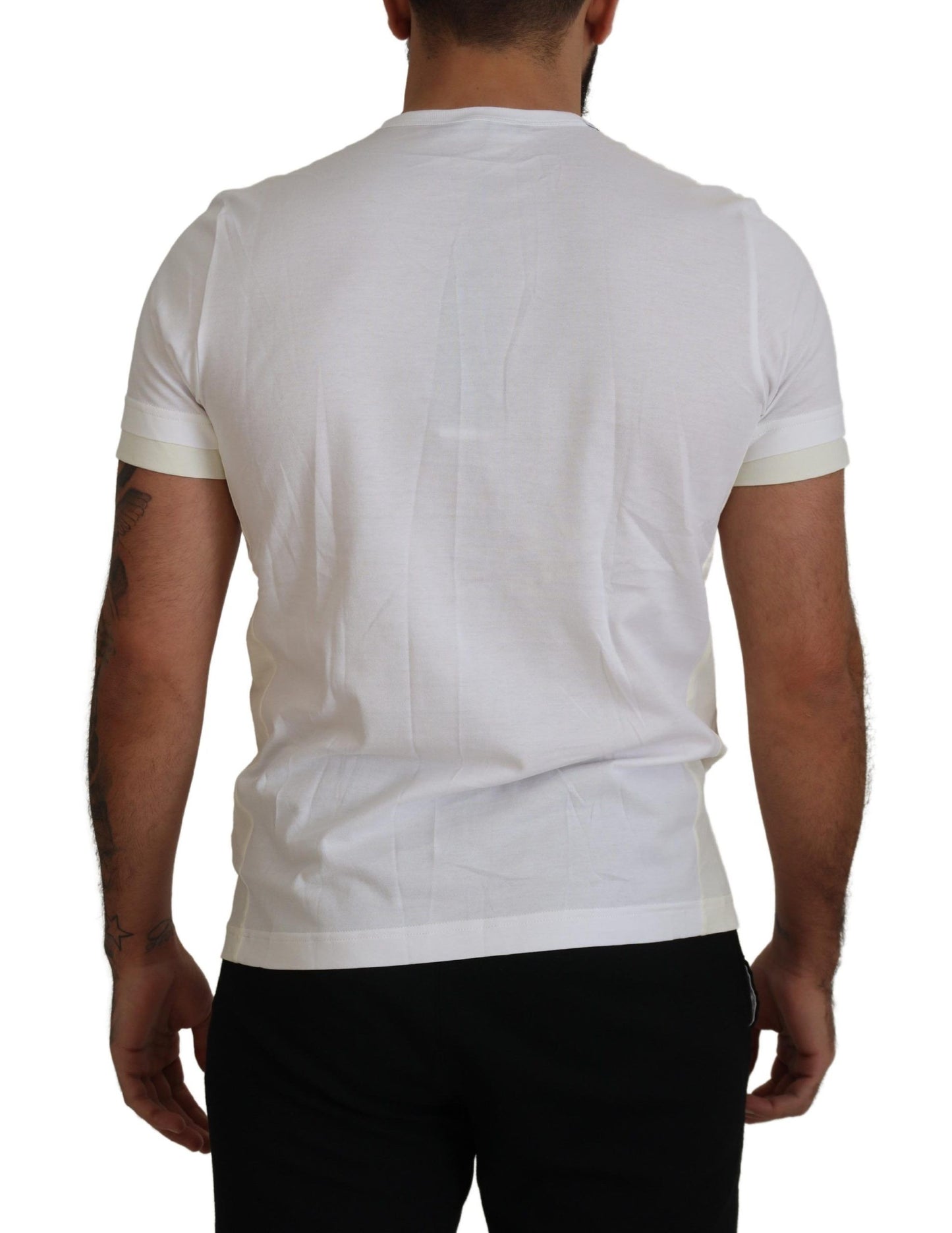 Dolce & Gabbana Elegant White Cotton Tee with DG Chest Pocket IT48 / M