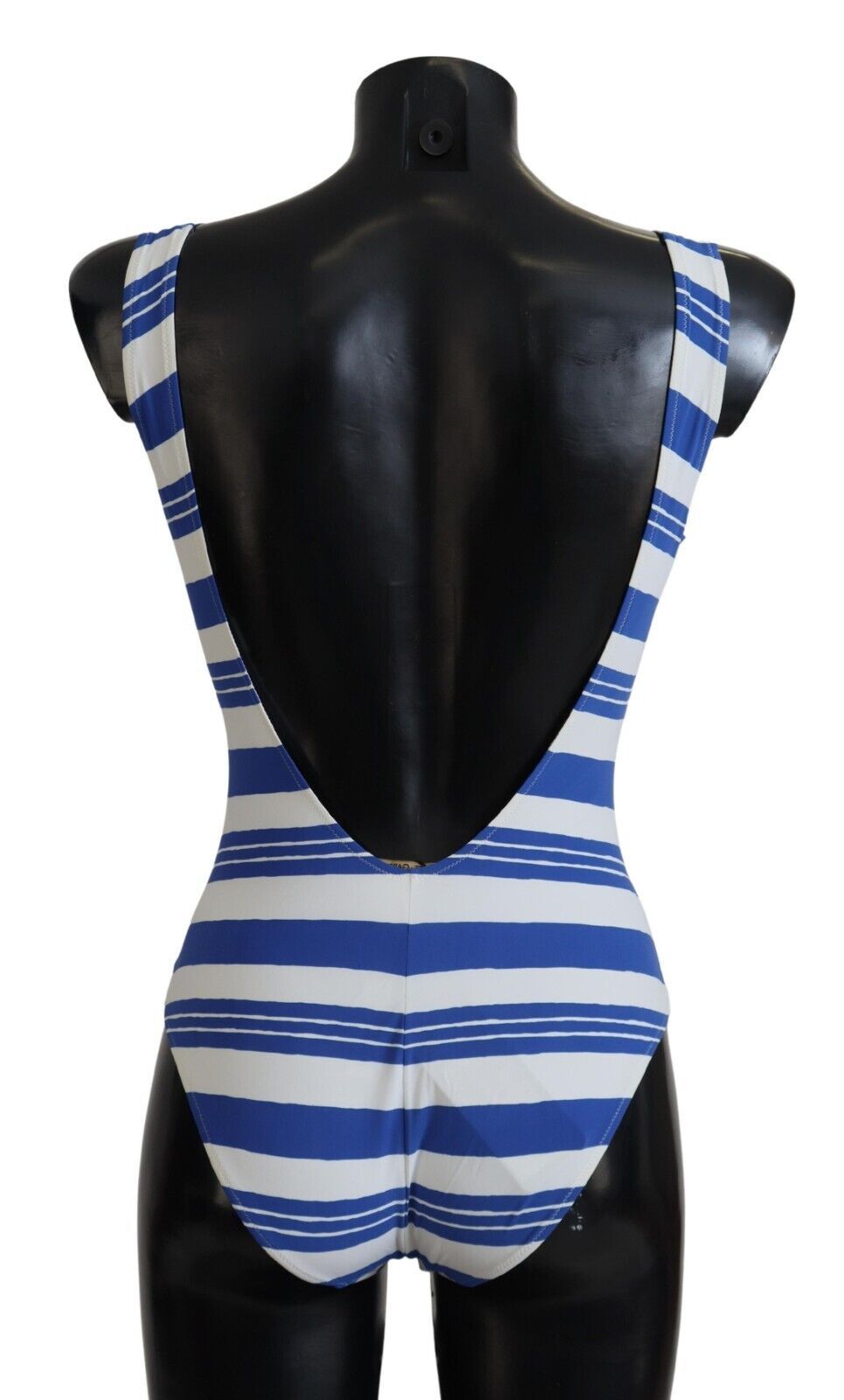 Dolce & Gabbana Riviera Chic Blue Striped One Piece Swimsuit IT2 / S