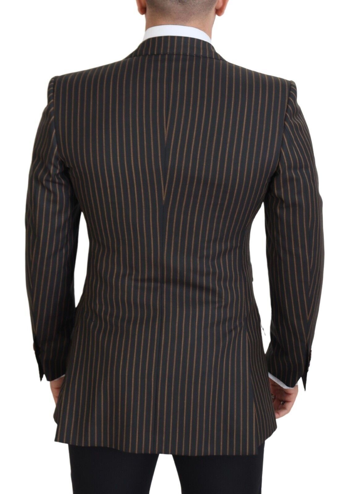 Dolce & Gabbana Elegant Striped Wool Blend Slim Blazer IT48 / M