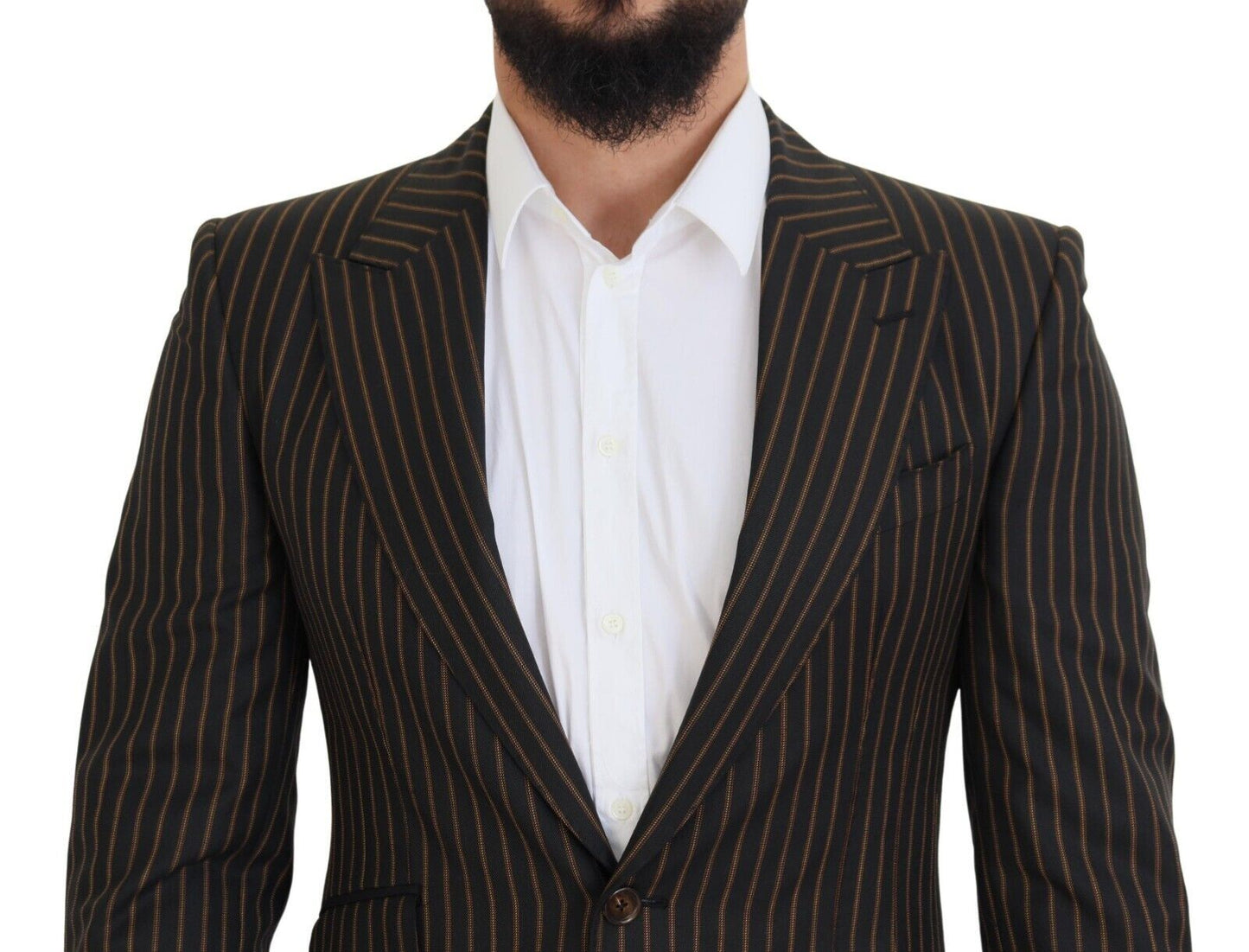 Dolce & Gabbana Elegant Striped Wool Blend Slim Blazer IT48 / M