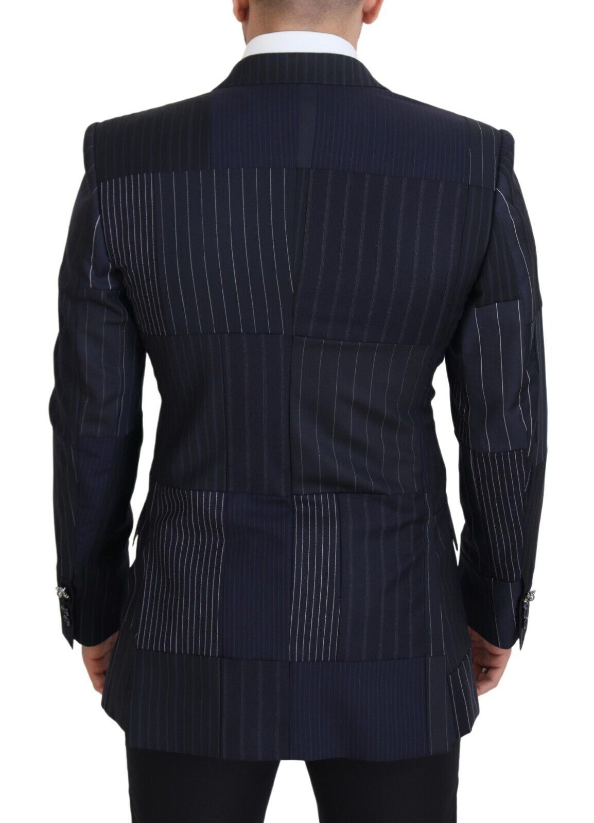 Dolce & Gabbana Elegant Navy Slim-Fit Double Breasted Blazer IT50 / L