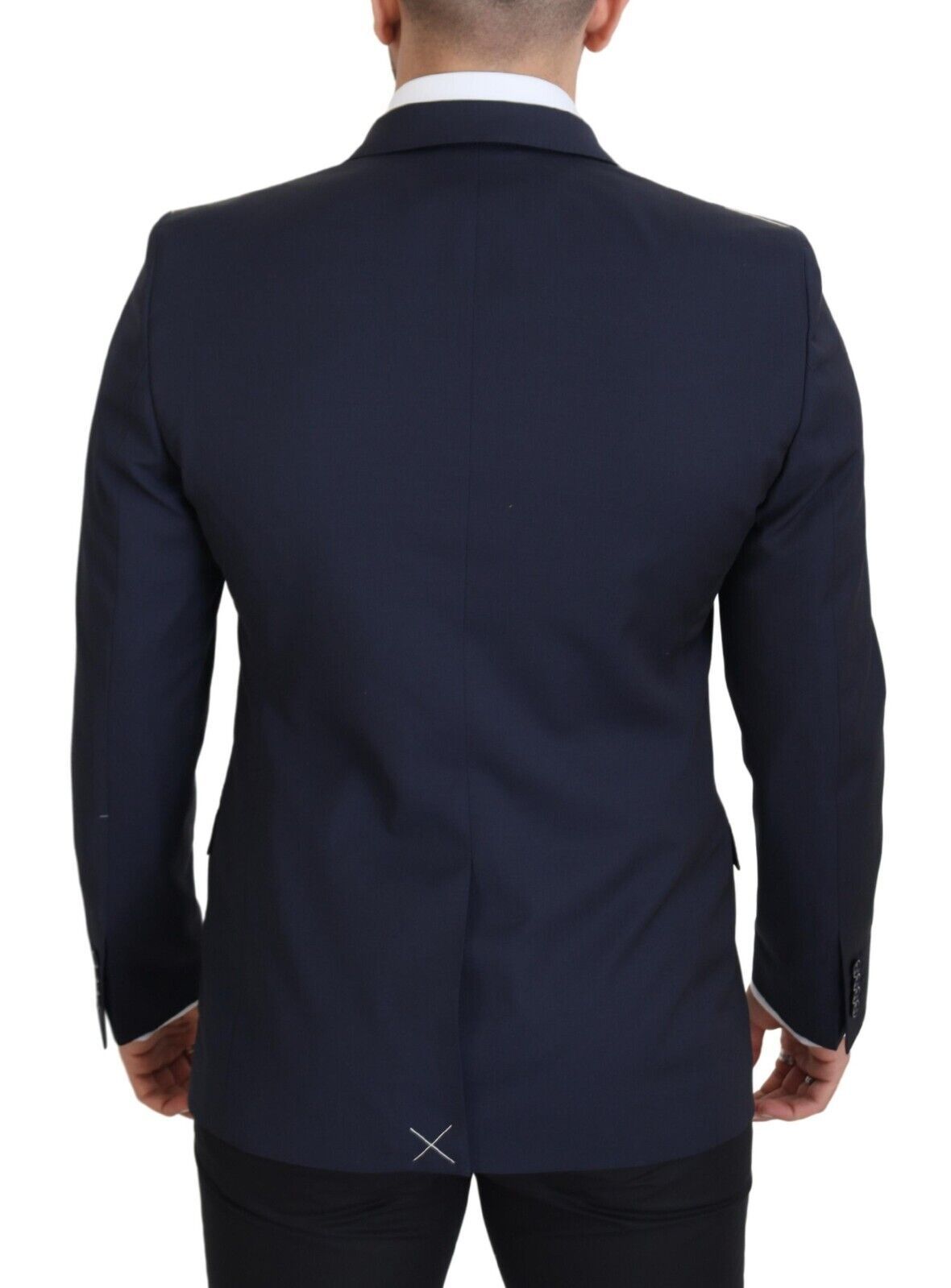 Dolce & Gabbana Elegant Dark Blue Slim Fit Wool Blazer IT48 / M