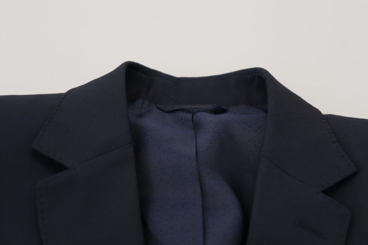 Dolce & Gabbana Elegant Dark Blue Slim Fit Wool Blazer IT48 / M