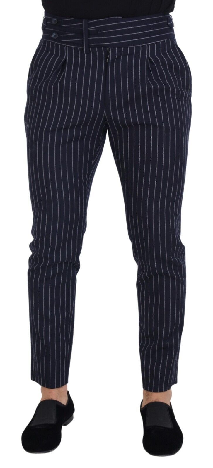 Dolce & Gabbana Sophisticated Blue Wool Blend Trousers IT48 / M