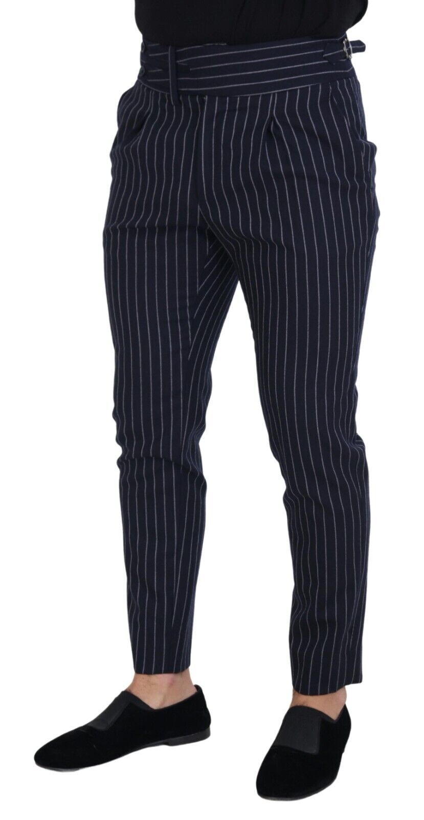 Dolce & Gabbana Sophisticated Blue Wool Blend Trousers IT48 / M