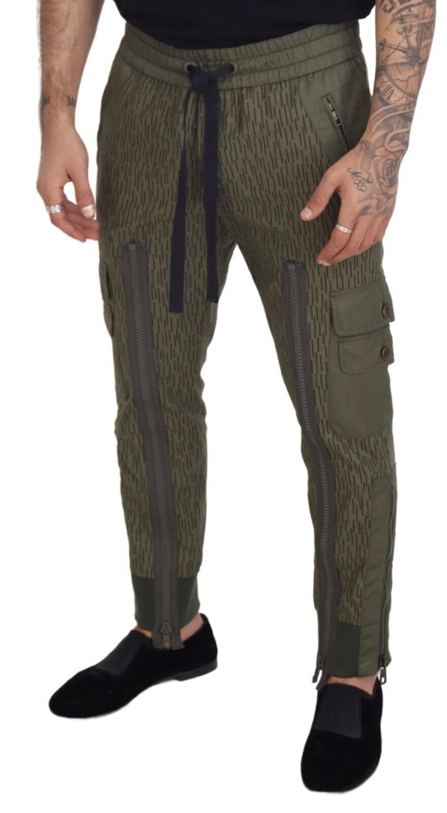 Dolce & Gabbana Elegant Green Cotton Blend Pants IT48 / M