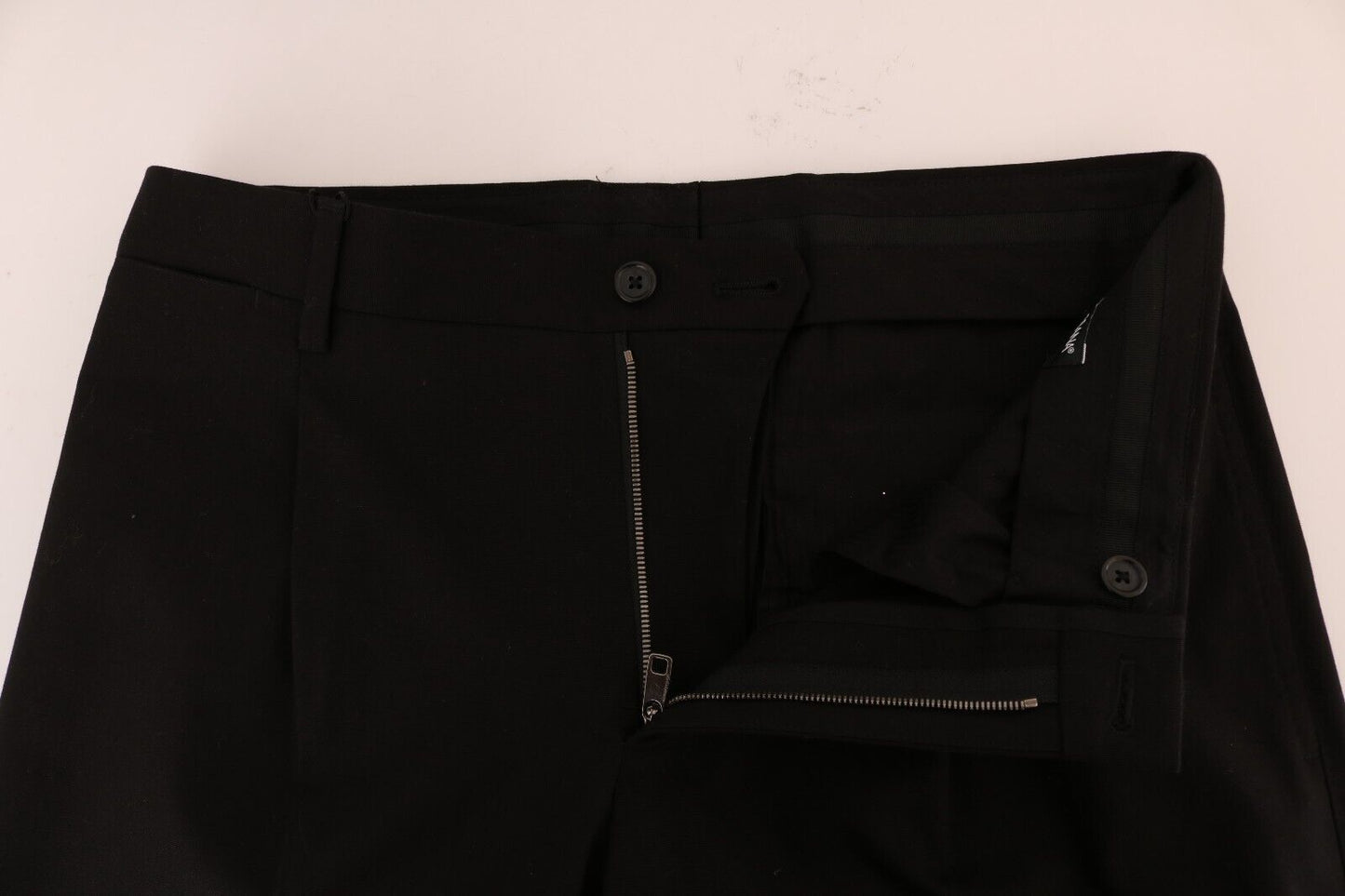 Dolce & Gabbana Elegant Black Cotton Stretch Pants IT48 / M