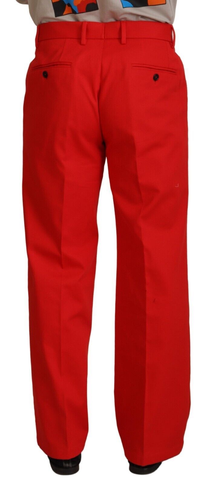 Dolce & Gabbana Stunning Red Mainline Cotton Pants IT48 / M