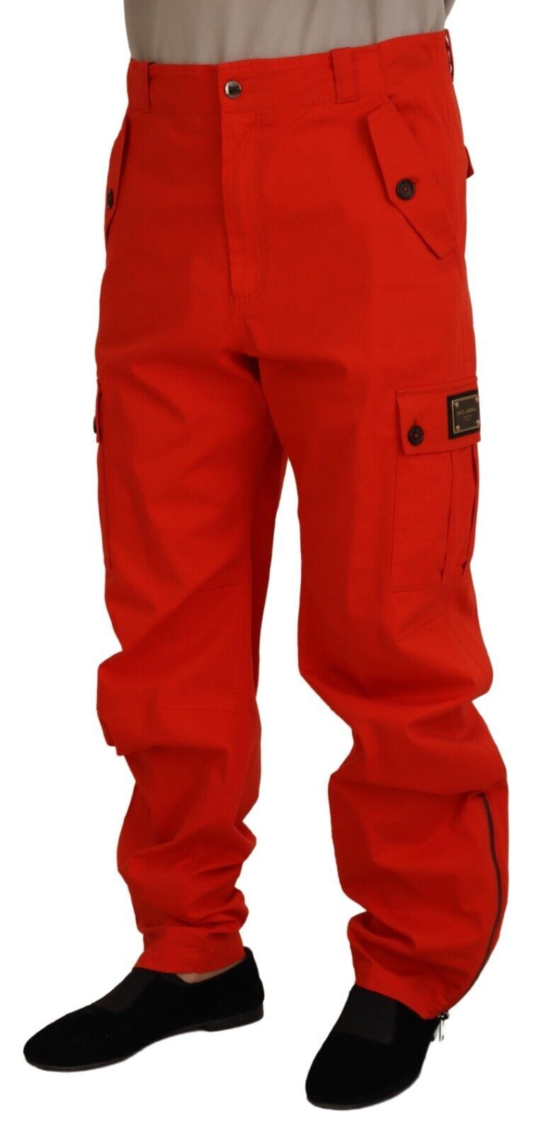 Dolce & Gabbana Elegant Red Cotton Blend  Trousers IT48 / M