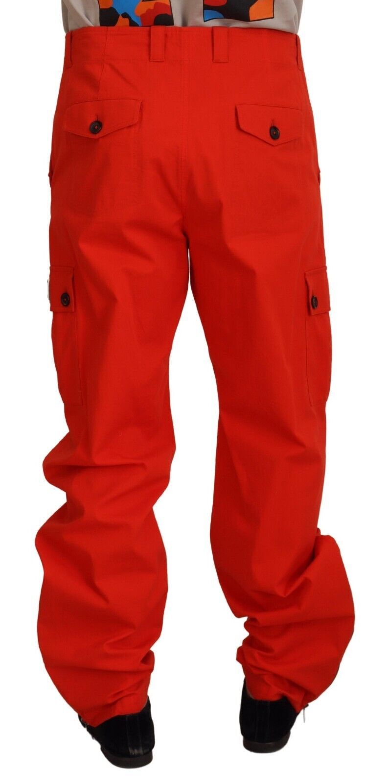 Dolce & Gabbana Elegant Red Cotton Blend  Trousers IT48 / M