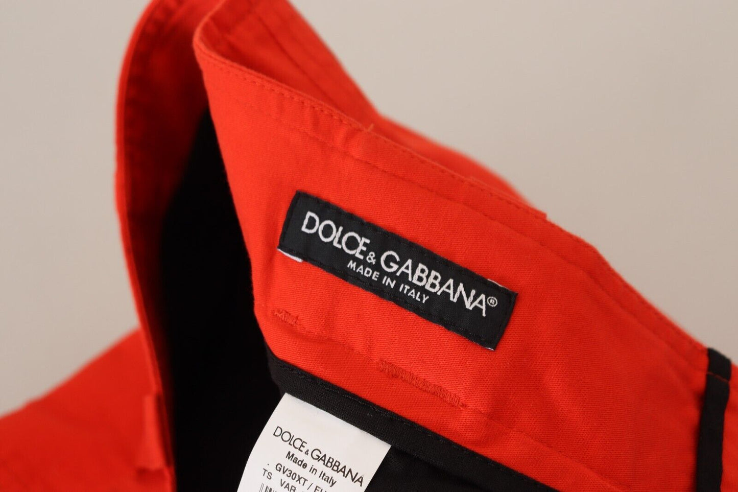 Dolce & Gabbana Elegant Red Cotton Blend  Trousers IT48 / M