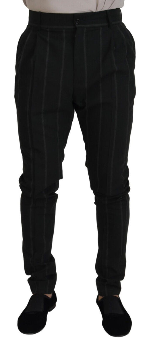 Dolce & Gabbana Elegant Black Tailored Trousers IT48 / M