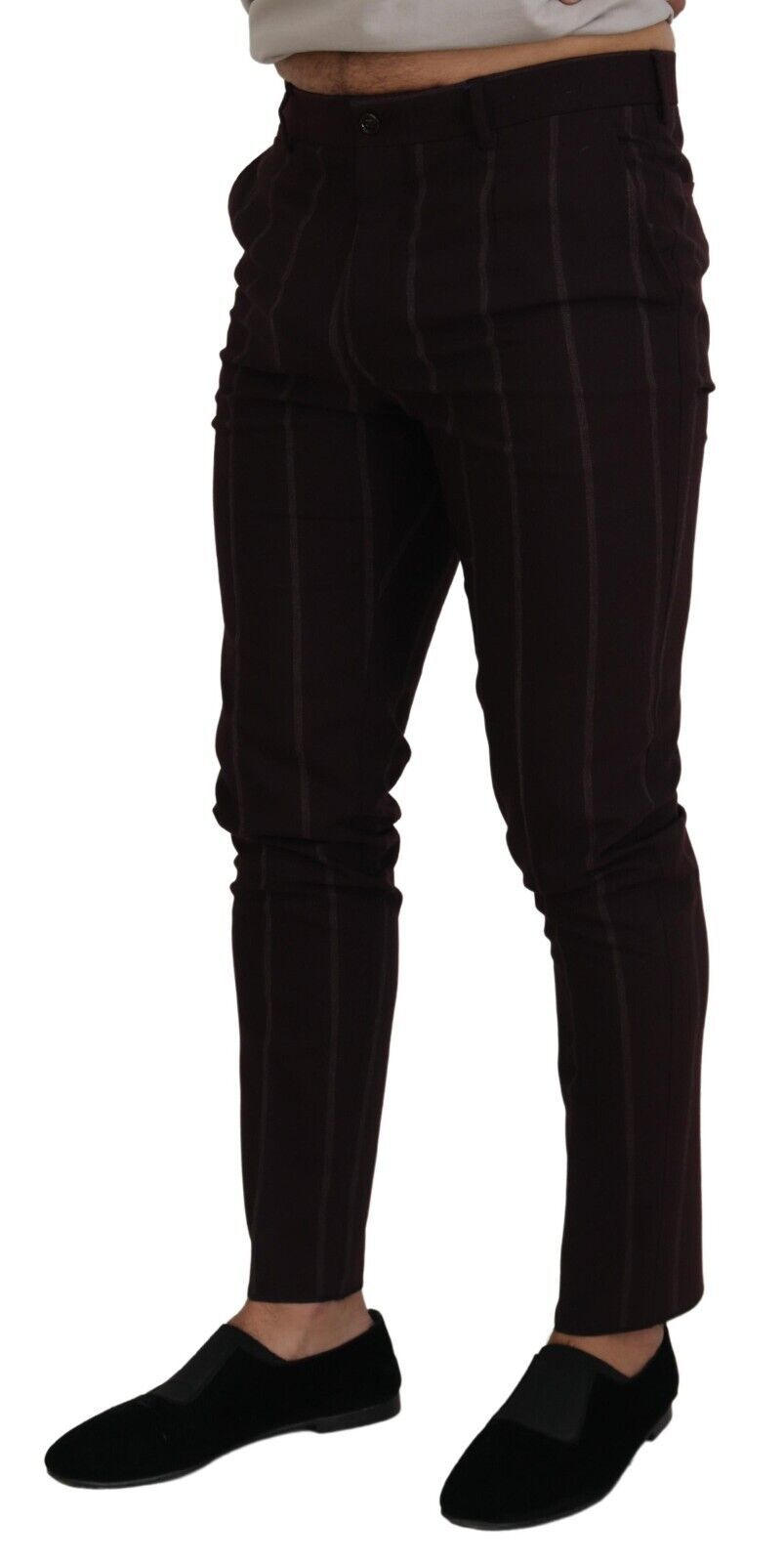 Dolce & Gabbana Elegant Brown Wool Blend Trousers IT48 / M