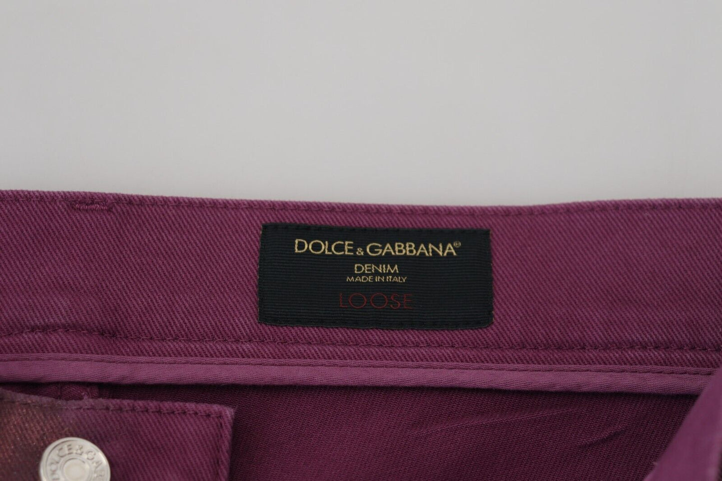 Dolce & Gabbana Elegant Magenta Cotton Trousers IT48 / M