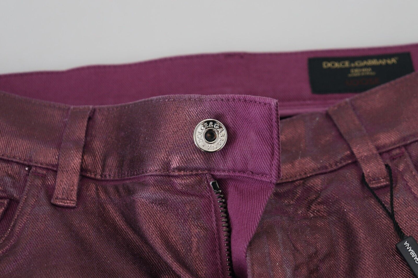 Dolce & Gabbana Elegant Magenta Cotton Trousers IT48 / M