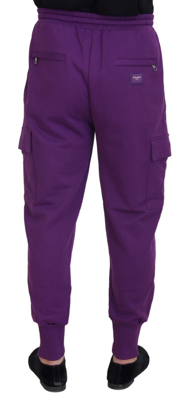 Dolce & Gabbana Elegant Purple Cotton Cargo Sweatpants IT52 / L