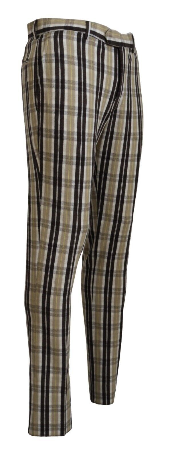 BENCIVENGA Chic Multicolor Checkered Cotton Pants