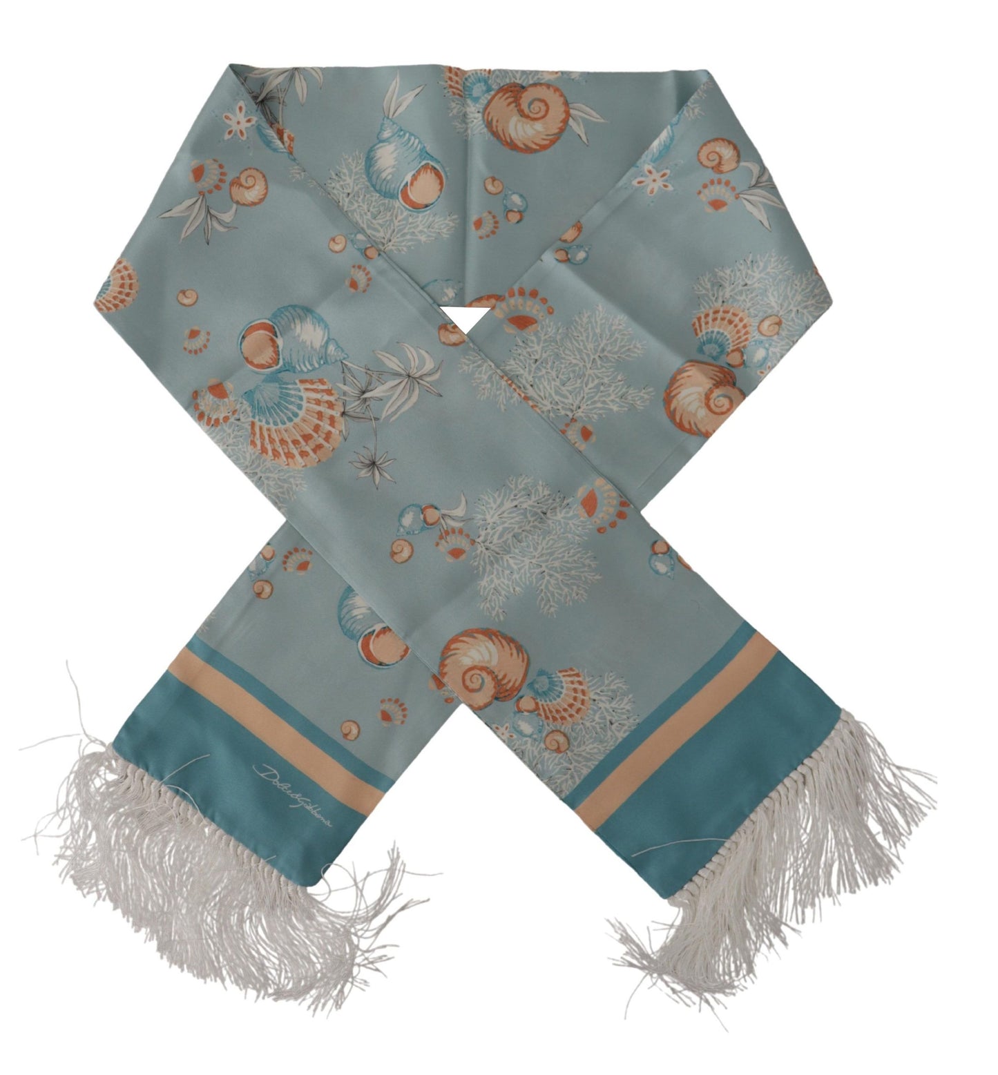 Dolce & Gabbana Elegant Silk Scarf with Shell Motif