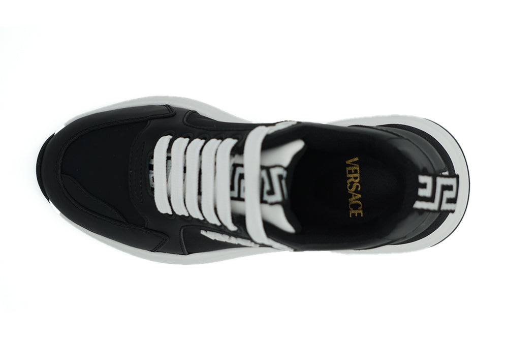 Versace Elegant Monochrome Leather Sneakers EU36 | US6