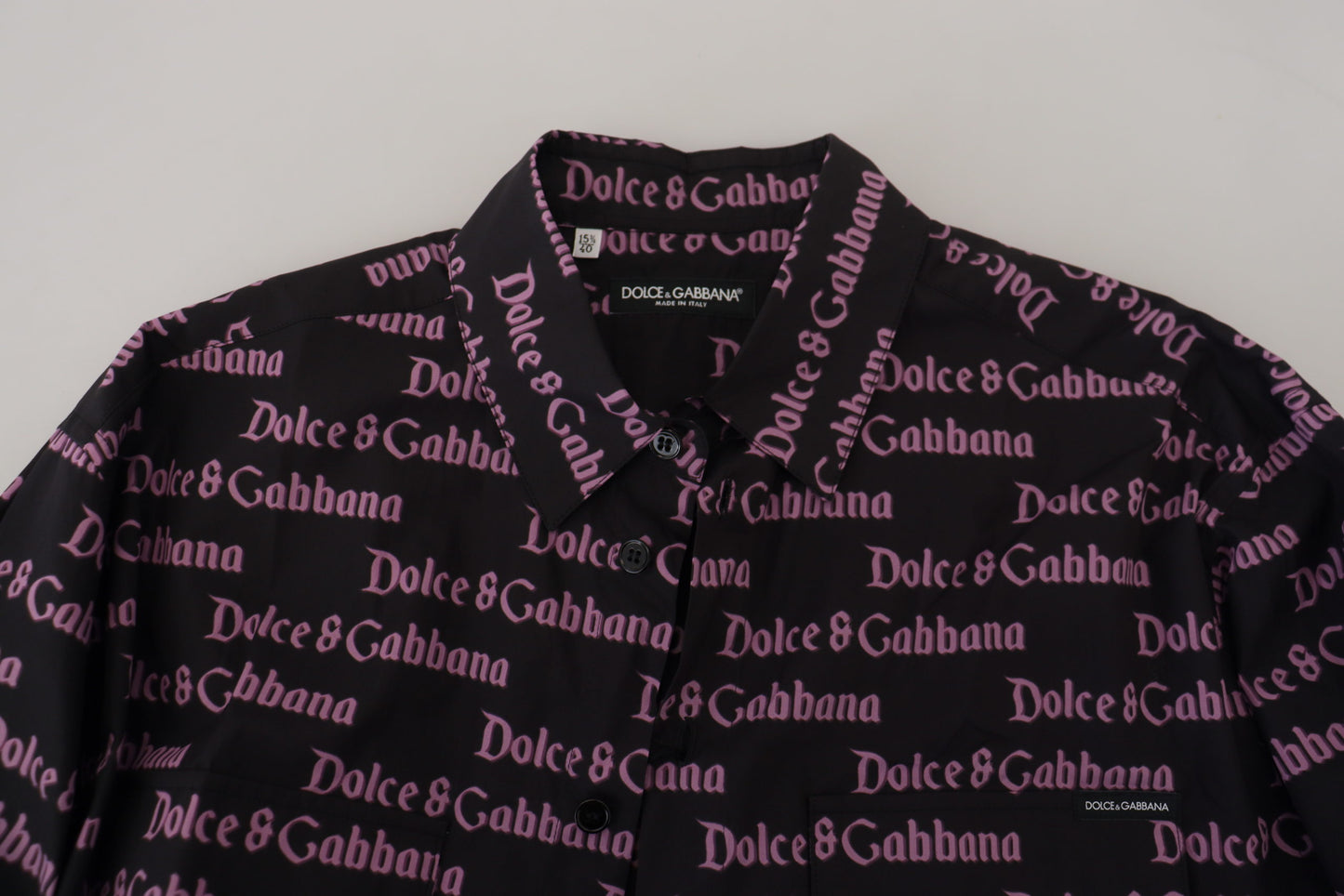 Dolce & Gabbana Elegant Slim Fit Black Dress Shirt IT39 / S