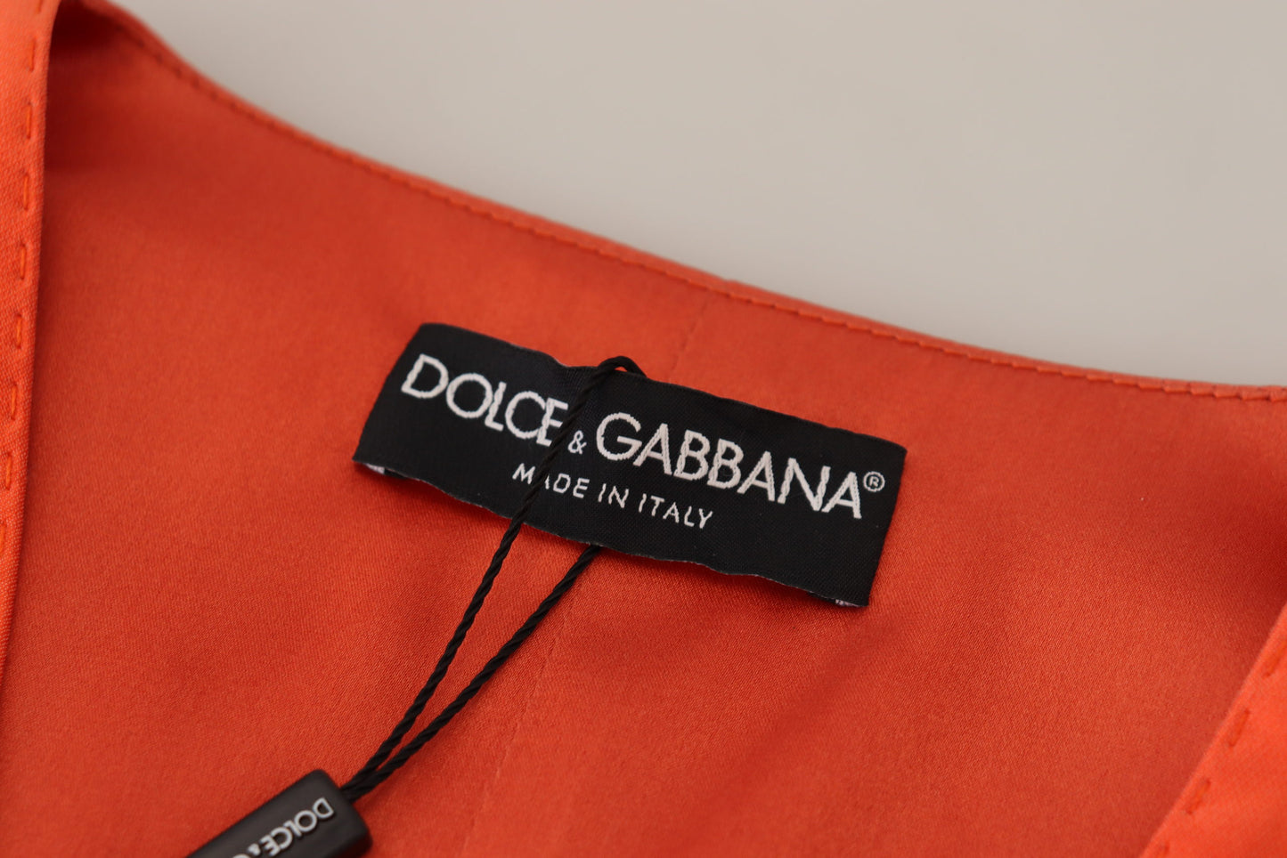 Dolce & Gabbana Elegant Orange Silk Waistcoat IT40 | S