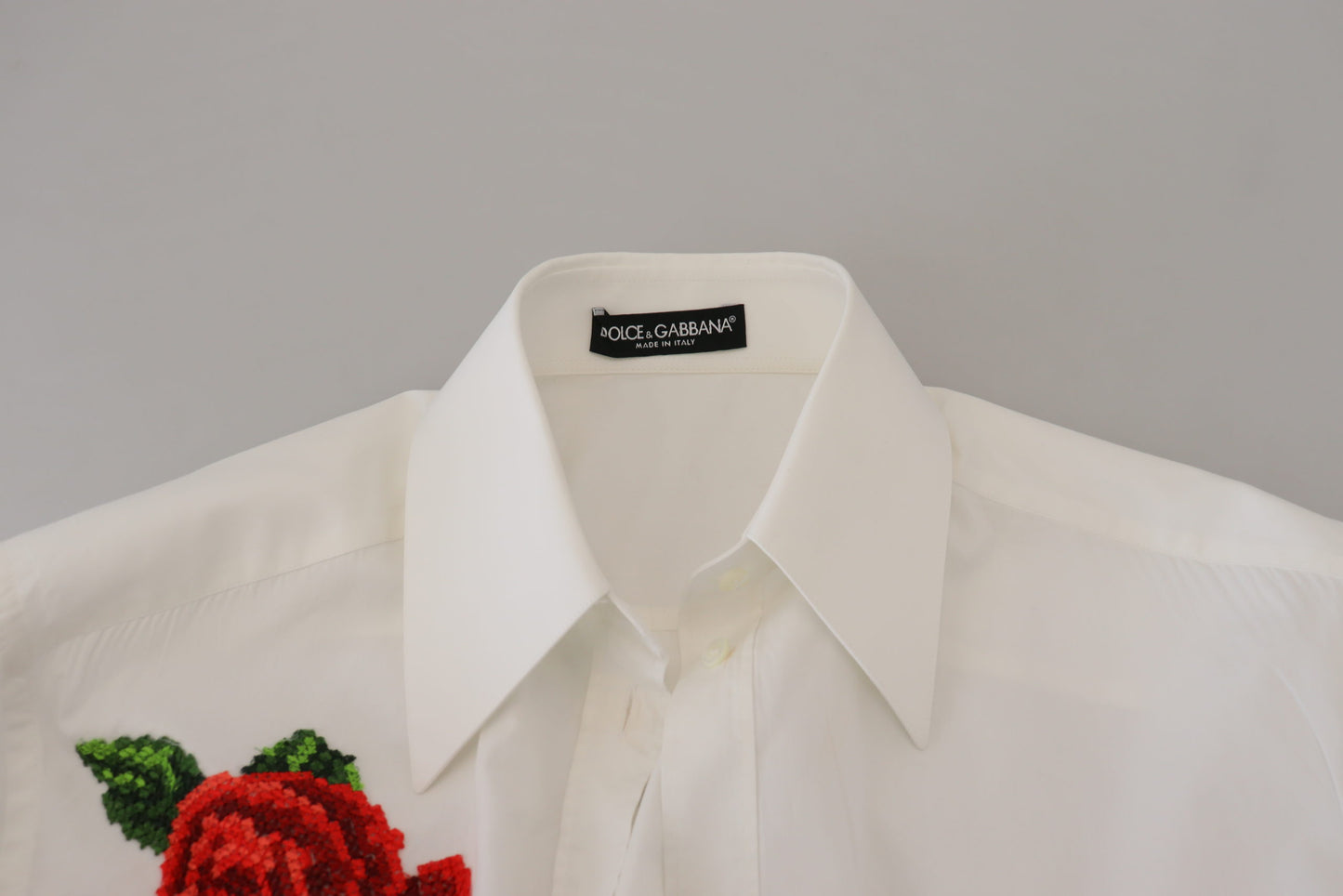 Dolce & Gabbana Elegant Floral Embroidered Silk Blend Shirt IT36 / XXS